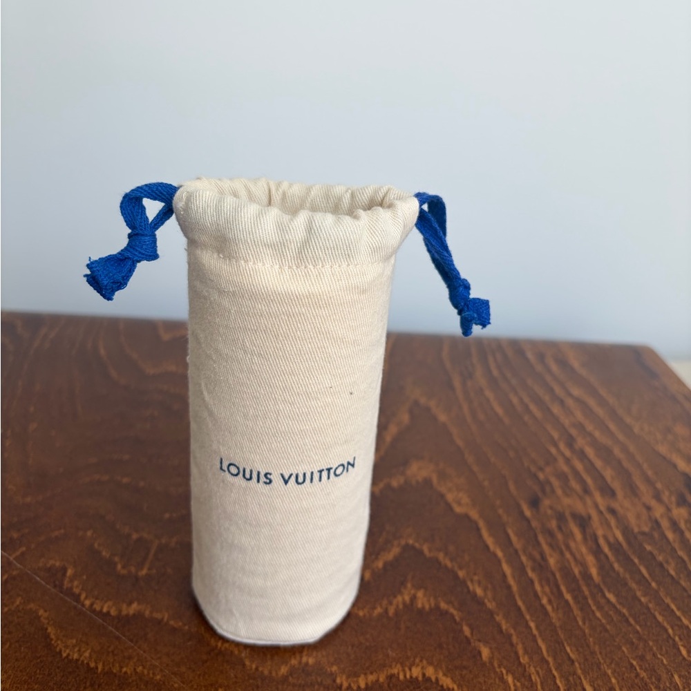 Louis Vuitton Cylindrical Travel perfume Case with LV Drawstring Pouch - Empty